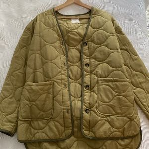 All Row Oversized Green Jacket